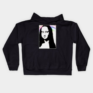 Mona Lisa Digital Profile Kids Hoodie